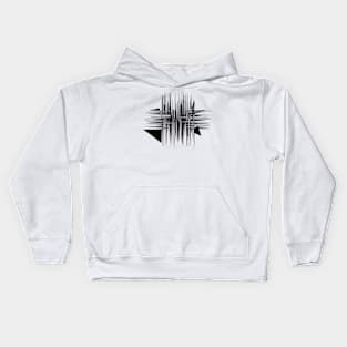 Geometric Abstract IV Black and White Kids Hoodie